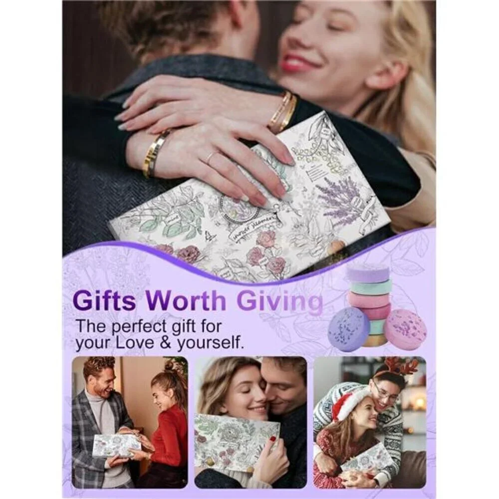 Shower Steamers Aromatherapy 8 Scents Women Lavender Natural Elegant Packaging